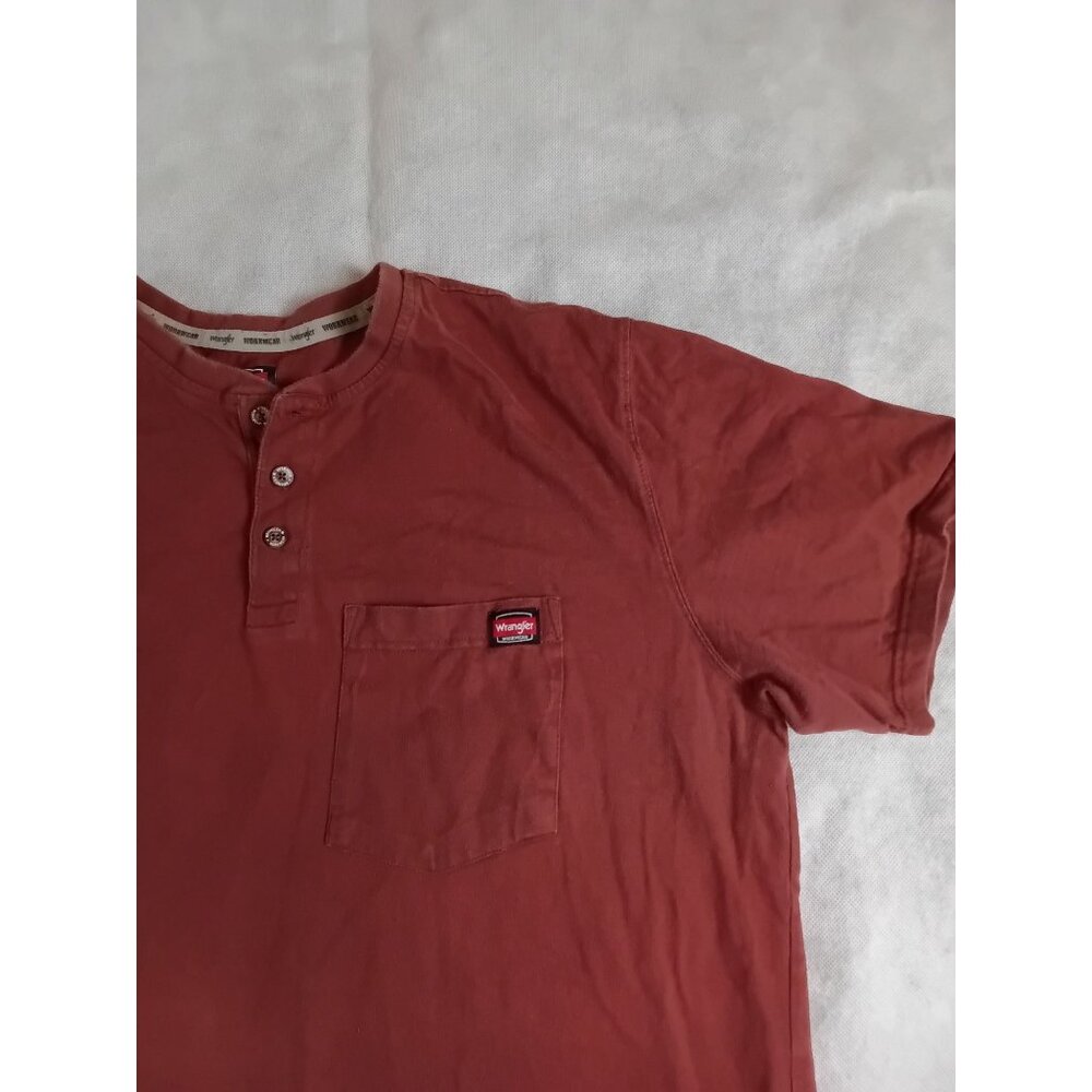 Wrangler Workwear Men's Short Sleeve Pocket Henley T-Shirt XL